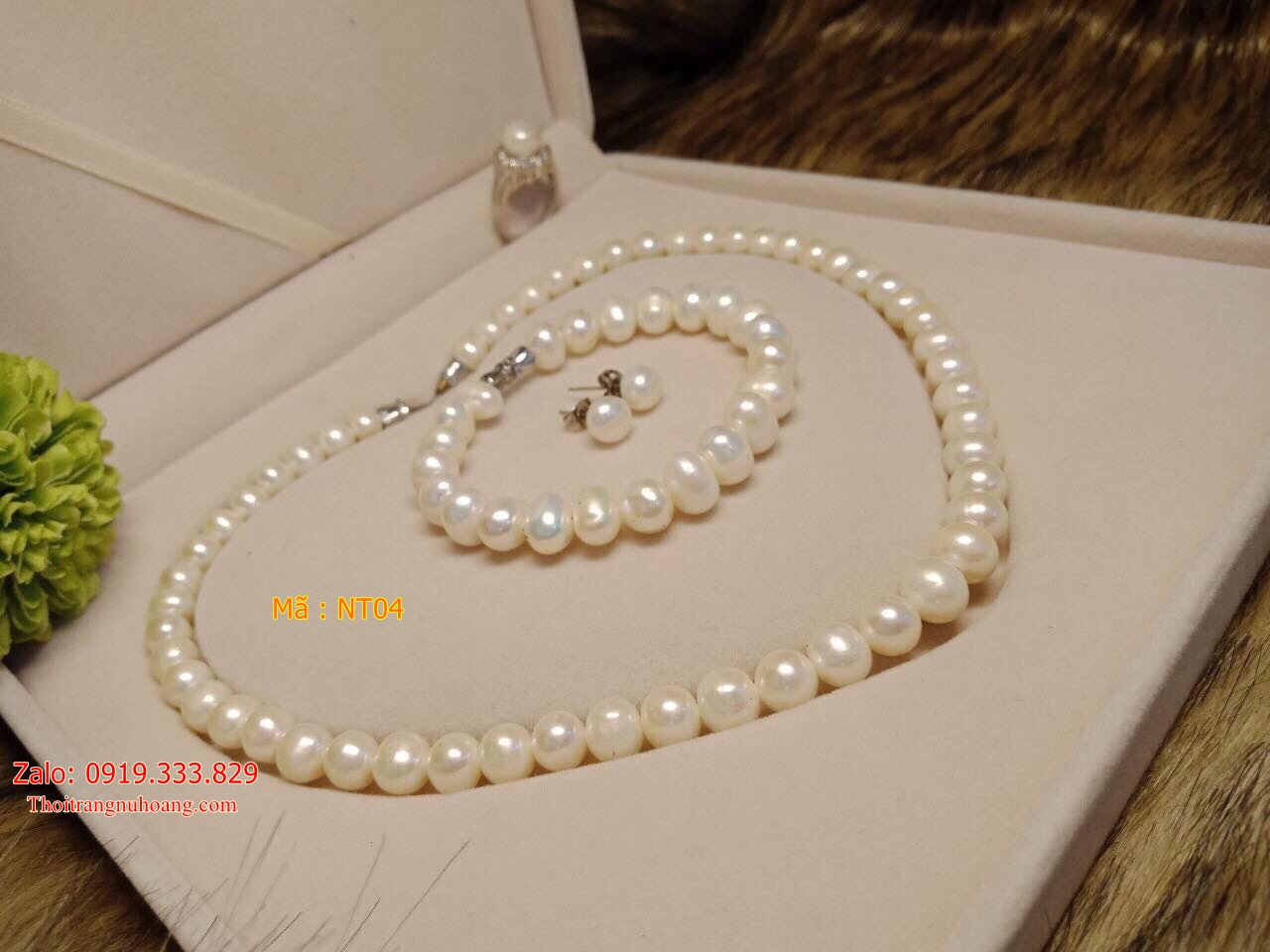 SET CHUỖI NGỌC TRAI CAO CẤP NT04